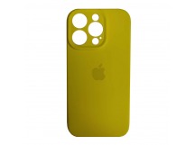 Чехол силиконовый Silicone Case ORG iPhone 14 Pro Max (защита камеры) желтый (03)