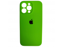 Чехол силиконовый Silicone Case ORG iPhone 14 Pro Max (защита камеры) салатовый (10)