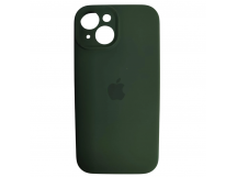 Чехол силиконовый Silicone Case ORG iPhone 15 (защита камеры) темно-зеленый (14)
