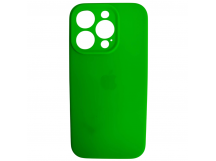 Чехол силиконовый Silicone Case ORG iPhone 15 Pro (защита камеры) ярко-зеленый