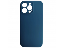 Чехол силиконовый iPhone 15 Pro Max Silicone Case без лого (защита камеры) темно-синий (26)