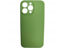 Чехол силиконовый iPhone 15 Pro Max Silicone Case без лого (защита камеры) фисташковый