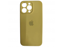 Чехол силиконовый Silicone Case ORG iPhone 15 Pro Max (защита камеры) горчичный