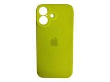Чехол силиконовый Silicone Case ORG iPhone 16 (защита камеры) ярко-желтый
