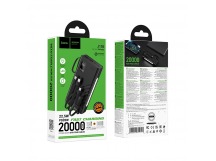 Внешний аккумулятор Hoco J155, 20000mAh (PD20W,QC22.5W) встроенный кабель Micro/Apple/Type-c, черный
