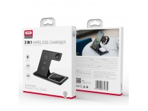 Беспроводное зарядное устройство XO WX023, 3в1 15w, цвет черный
