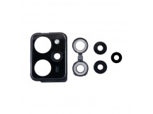 Стекло камеры для Xiaomi Poco X5 Pro 5G (22101320G) в сборе с рамкой Черный