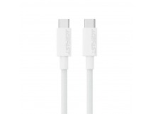Кабель Type-C - Type-C Acefast C18-03 (3A, 60W, PD, оплетка нейлон, 1.2 м) Белый