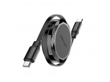 Кабель Type-C - Type-C Acefast С13-03 (3A, 60W, PD, 0.8 м, двойное втягивание) Черный