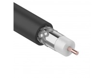 Кабель коаксиальный RG-6U, 75Ом, CCS/Al/Al, 48%, 100м, OUTDOOR, черный PROconnect