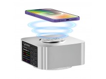 Зарядная станция Mechanic X Power (150W, 10 портов, 5USB-QC3.0/5Type-C-PD, Qi 15W, LCD)