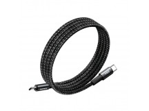 Кабель Type-C - Type-C Remax CB07 (65W, PD, оплетка нейлон, магнитное крепление, 1,2 м) Черный