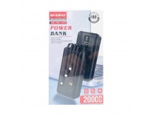 Внешний аккумулятор 20 000 mAh RECRSI RE-PB203 (2USB/PD/Micro/инд.бат/три кабеля) черный