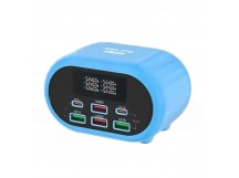 Зарядная станция Relife RL-309U (72W, 6 портов, 4USB QC3.0/2Type-C PD, LCD)