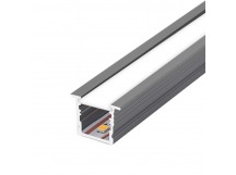 Профиль врезной 10x10 мм, 24В, 4000K, L=1,5 м, графит, шт