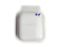 Чехол для наушников AirPods 1/2 Protection Case с карабином (01) белый