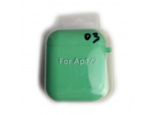 Чехол для наушников AirPods 1/2 Protection Case с карабином (03) мятный