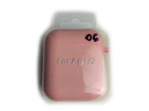 Чехол для наушников AirPods 1/2 Protection Case с карабином (06) розовый
