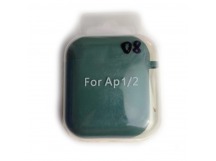 Чехол для наушников AirPods 1/2 Protection Case с карабином (08) ель