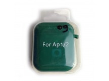 Чехол для наушников AirPods 1/2 Protection Case с карабином (09) темно-зеленый