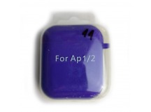 Чехол для наушников AirPods 1/2 Protection Case с карабином (11) фиолетовый