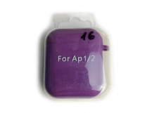 Чехол для наушников AirPods 1/2 Protection Case с карабином (16) светло-фиолетовый