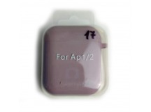 Чехол для наушников AirPods 1/2 Protection Case с карабином (17) лиловый