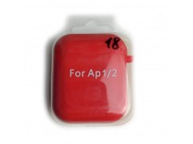 Чехол для наушников AirPods 1/2 Protection Case с карабином (18) красный