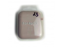 Чехол для наушников AirPods 1/2 Protection Case с карабином (23) пудра