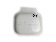 Чехол для наушников AirPods 3 Protection Case с карабином (01) белый