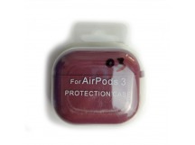 Чехол для наушников AirPods 3 Protection Case с карабином (03) бордовый