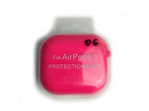 Чехол для наушников AirPods 3 Protection Case с карабином (06) фуксия