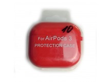 Чехол для наушников AirPods 3 Protection Case с карабином (10) красный