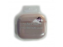 Чехол для наушников AirPods 3 Protection Case с карабином (14) пудра