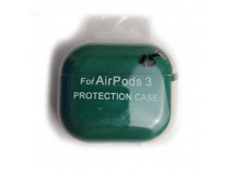 Чехол для наушников AirPods 3 Protection Case с карабином (15) темно-зеленый