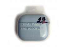 Чехол для наушников AirPods 3 Protection Case с карабином (22) голубой