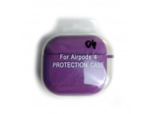 Чехол для наушников AirPods 4 Protection Case с карабином светло-фиолетовый (04)