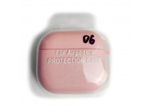 Чехол для наушников AirPods 4 Protection Case с карабином розовый (06)