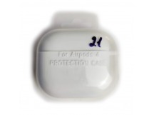Чехол для наушников AirPods 4 Protection Case с карабином белый (21)