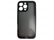 Чехол силикон-пластик iPhone 16 Pro Max матовый с окантовкой черный