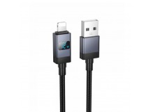 Кабель USB - Apple Lightning HOCO X118 (черный) 1м display