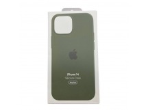Чехол iPhone 14 Silicone Case MagSafe OR с Анимацией Olive