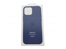 Чехол iPhone 14 Silicone Case MagSafe OR с Анимацией Strom Blue