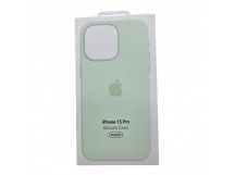 Чехол iPhone 15 Pro Silicone Case MagSafe OR с Анимацией Soft Mint