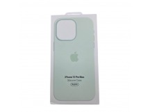 Чехол iPhone 15 Pro Max Silicone Case MagSafe OR с Анимацией Soft Mint