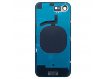 Задняя крышка для iPhone 16e (A3408/A3409/A3410/A3212) в сборе со стеклом камеры Белый (стекло, логотип) - Премиум