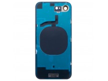 Задняя крышка для iPhone 16e (A3408/A3409/A3410/A3212) в сборе со стеклом камеры Черный (стекло, логотип) - Премиум