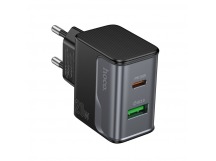 Адаптер сетевой Hoco CS71A (QC3.0+PD20W) (черный)