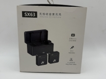Микрофон потоковый беспроводной SX63 (2 микрофона+ресивер универсальный) черный