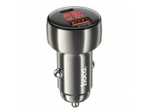 Адаптер Автомобильный Hoco Z50 Leader (повр. уп.) 48W PD30W+QC3.0 USB/Type-C/5V/3A (metal gr(240521)